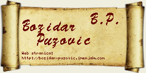 Božidar Puzović vizit kartica